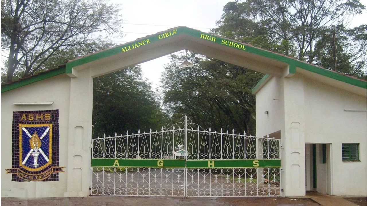 The Alliance Girls' High School main gate with crest